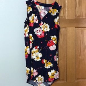 Old navy blue floral dress.